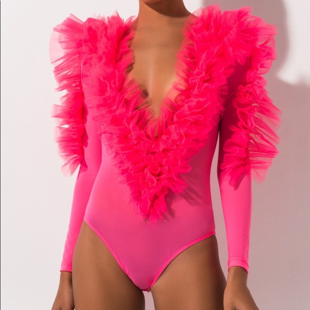 Pink Ruffle Shuffle Bodysuit